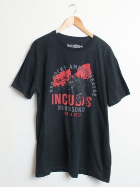 Incubus Shirt Mens XL Black Red Rocks Colorodo 2017 Band Tee